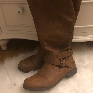 Browm Material Girl boots in size 9